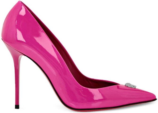 Philipp Plein pointed-toe leather pumps Pink