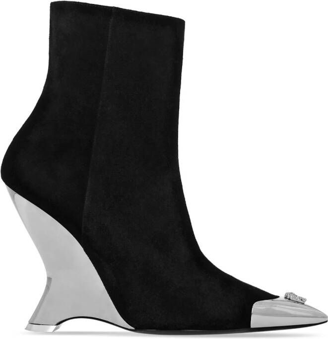 Philipp Plein pointed-toe suede ankle boots Black