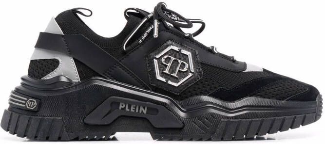 Philipp Plein Predator panelled low-top sneakers Black