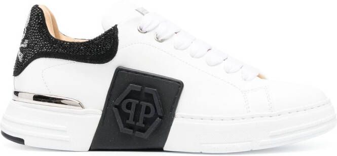 Philipp Plein rhinestone-embellished low-top sneakers White