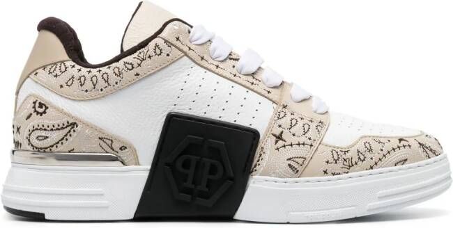 Philipp Plein Royal Street paisley-print low-top sneakers White