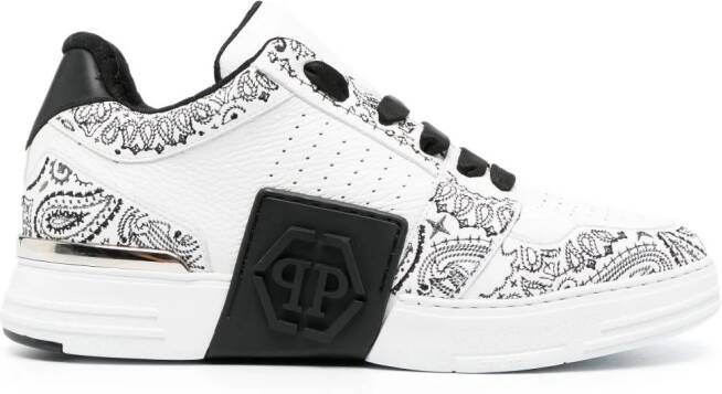 Philipp Plein Royal Street paisley-print low-top sneakers White