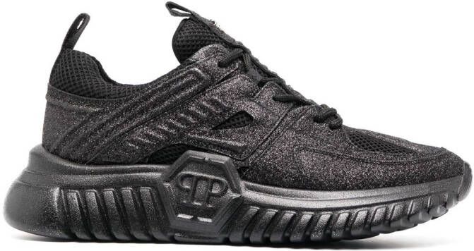 Philipp Plein Runner glitter-embellished sneakers Black