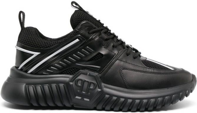 Philipp Plein Runner Hexagon panelled sneakers Black