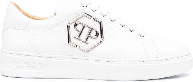 Philipp Plein side logo-plaque detail sneakers White