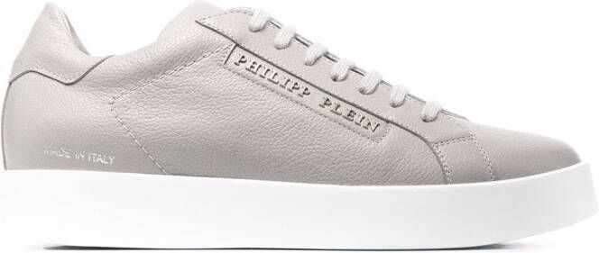 Philipp Plein side logo-plaque sneakers Grey