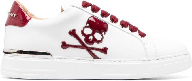 Philipp Plein Skull & Bones low-top sneakers White