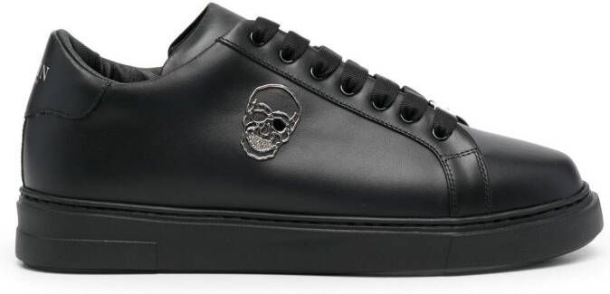 Philipp Plein Skull-plaque low-top sneakers Black