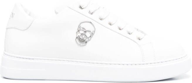 Philipp Plein Skull-plaque low-top sneakers White