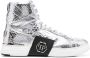 Philipp Plein snakeskin-effect high-top sneakers Silver - Thumbnail 1