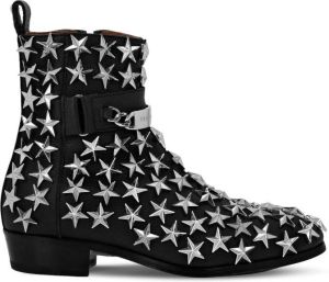 Philipp Plein star-embellished leather boots '02 black'