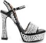 Philipp Plein Strass crystal-embellished 140mm sandals Black - Thumbnail 1