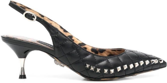 Philipp Plein stud-embellished mid-heeled pumps Black