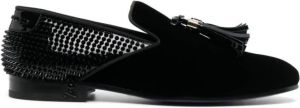 Philipp Plein Studs velvet loafers Black