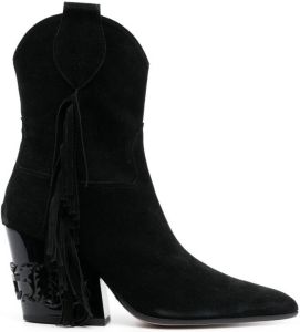 Philipp Plein tassel-detailed suede ankle boots Black