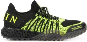 Philipp Plein two-tone branded trainers Black