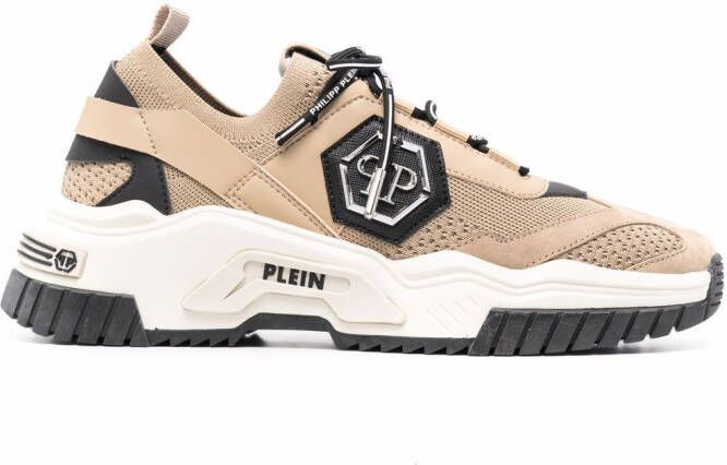 Philipp Plein vegan Predator low-top sneakers Brown