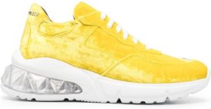 Philipp Plein velvet low-top sneakers Yellow