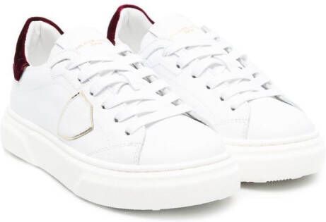 Philippe Model Kids contrasting heel counter sneakers White