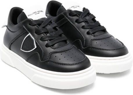 Philippe Model Kids lace-up leather sneakers Black
