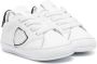 Philippe Model Kids logo-patch leather pre-walkers White - Thumbnail 1