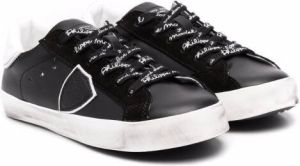 Philippe Model Kids logo-patch low top sneakers Black