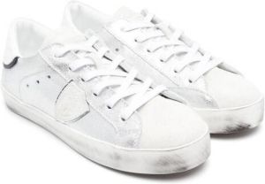 Philippe Model Kids logo-patch low-top sneakers Silver