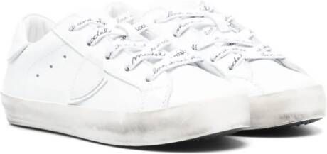 Philippe Model Kids logo-print lace-up sneakers White