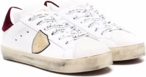 Philippe Model Kids low-top leather sneakers White