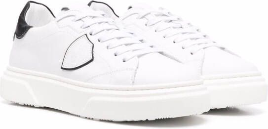 Philippe Model Kids TEEN Temple low-top leather sneakers White