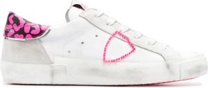 Philippe Model Paris contrast-heel lace-up sneakers White