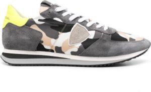 Philippe Model Paris logo-patch camouflage-print sneakers Grey