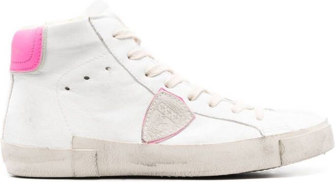 Philippe Model Paris logo-patch high-top sneakers White
