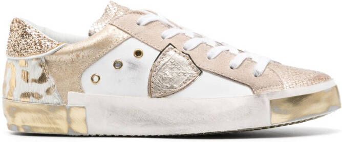 Philippe Model Paris logo-patch sneakers Gold