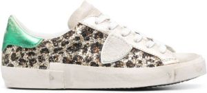 Philippe Model Paris PRSX leather low-top sneakers Neutrals