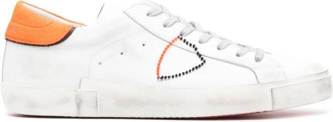 Philippe Model Paris Prsx logo-appliqué leather sneakers White