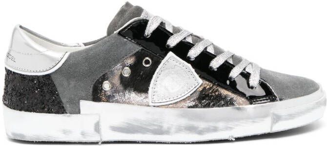 Philippe Model Paris PRSX panelled leather sneakers Grey