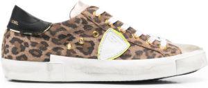 Philippe Model Paris side logo-patch detail sneakers Gold