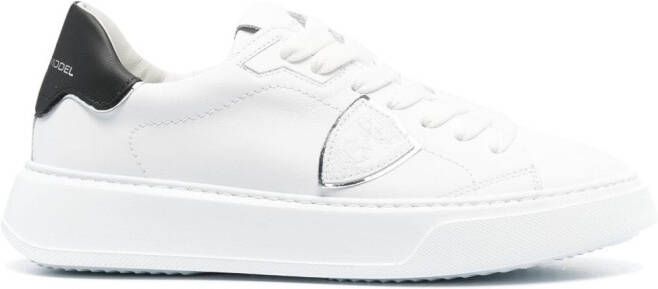 Philippe Model Paris Temple leather low-top sneakers White