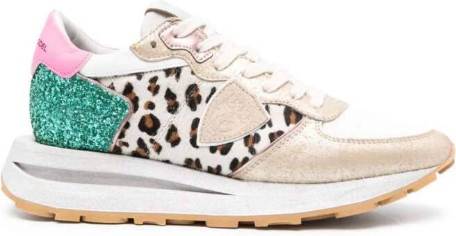 Philippe Model Paris Tropez Haute leopard-print sneakers Neutrals