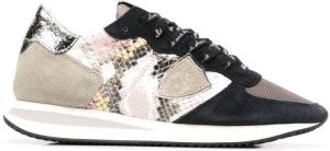 Philippe Model Paris Tropez snakeskin-print sneakers Black