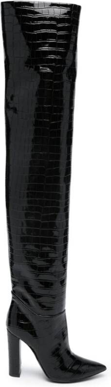 Philosophy Di Lorenzo Serafini 120mm crocodile-embossed leather boots Black