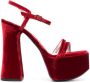 Philosophy Di Lorenzo Serafini 145mm velvet-finish sandals Red - Thumbnail 1
