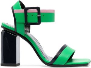 Pierre Hardy 100mm block heel sandals Green