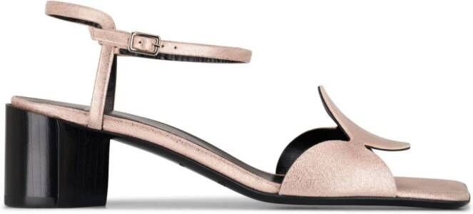 Pierre Hardy 55mm circle-motif leather sandals Pink