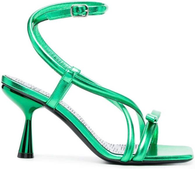 Pierre Hardy 60mm crossover-strap sandals Green
