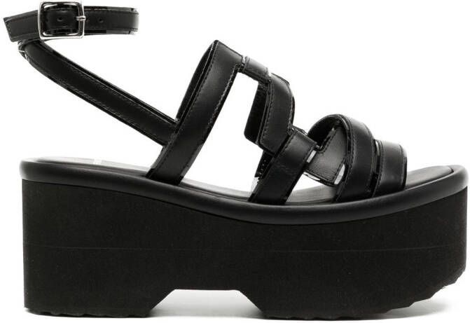 Pierre Hardy 80mm strappy wedge sandals Black