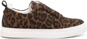 Pierre Hardy Baskets Slider leopard-pattern suede sneakers Brown