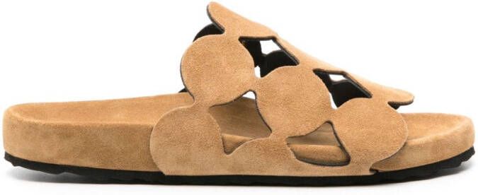 Pierre Hardy Bulle suede mules Brown