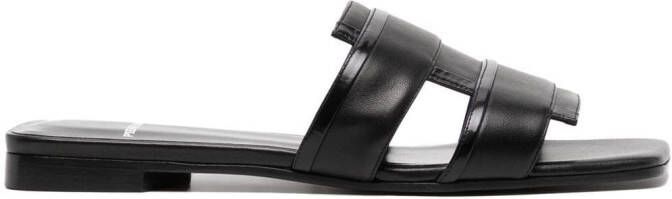 Pierre Hardy double-strap leather sandals Black
